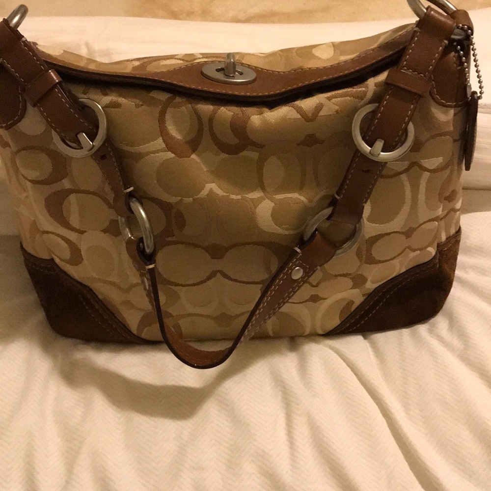 Coach Canvas / Leather Shoulder Bag